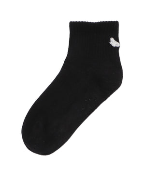 バック刺繍アンクルパイルソックス(23-25cm)