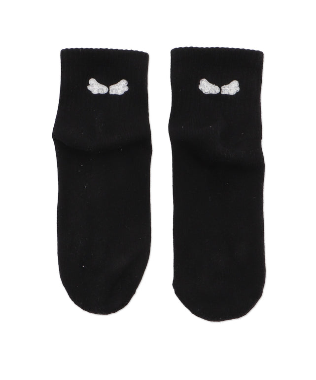 バック刺繍アンクルパイルソックス(23-25cm)