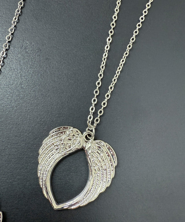 Lフェザーネックレス/柄1