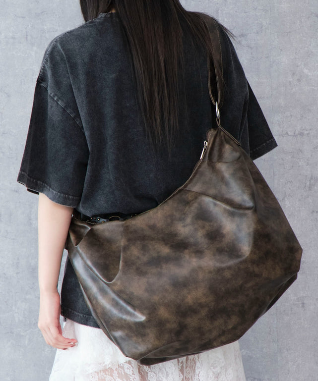 タックデザインBIGショルダー/ブラウン