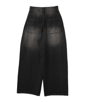 ヴィンテージウォッシュダブルニーバギーパンツ