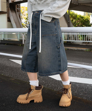 インディゴ中濃オーバーダイ モデル：155cm M着用