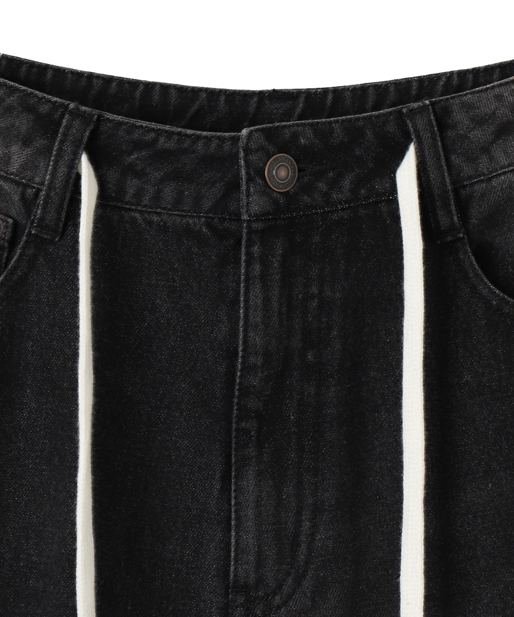 ウエストドロストダブルニーバギーハーフパンツ