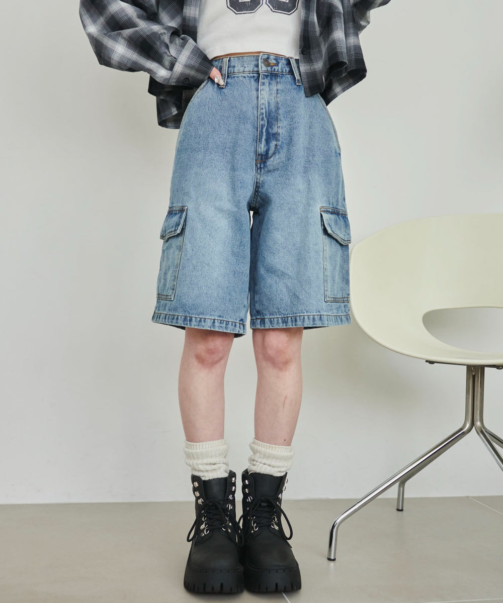 デニム淡　モデル:160cm M着用