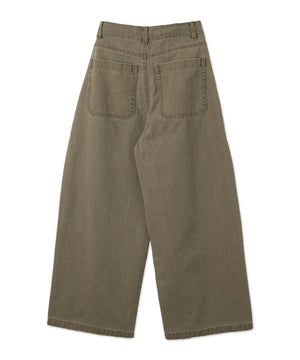 ヴィンテージウォッシュダックダブルニーバギーパンツ