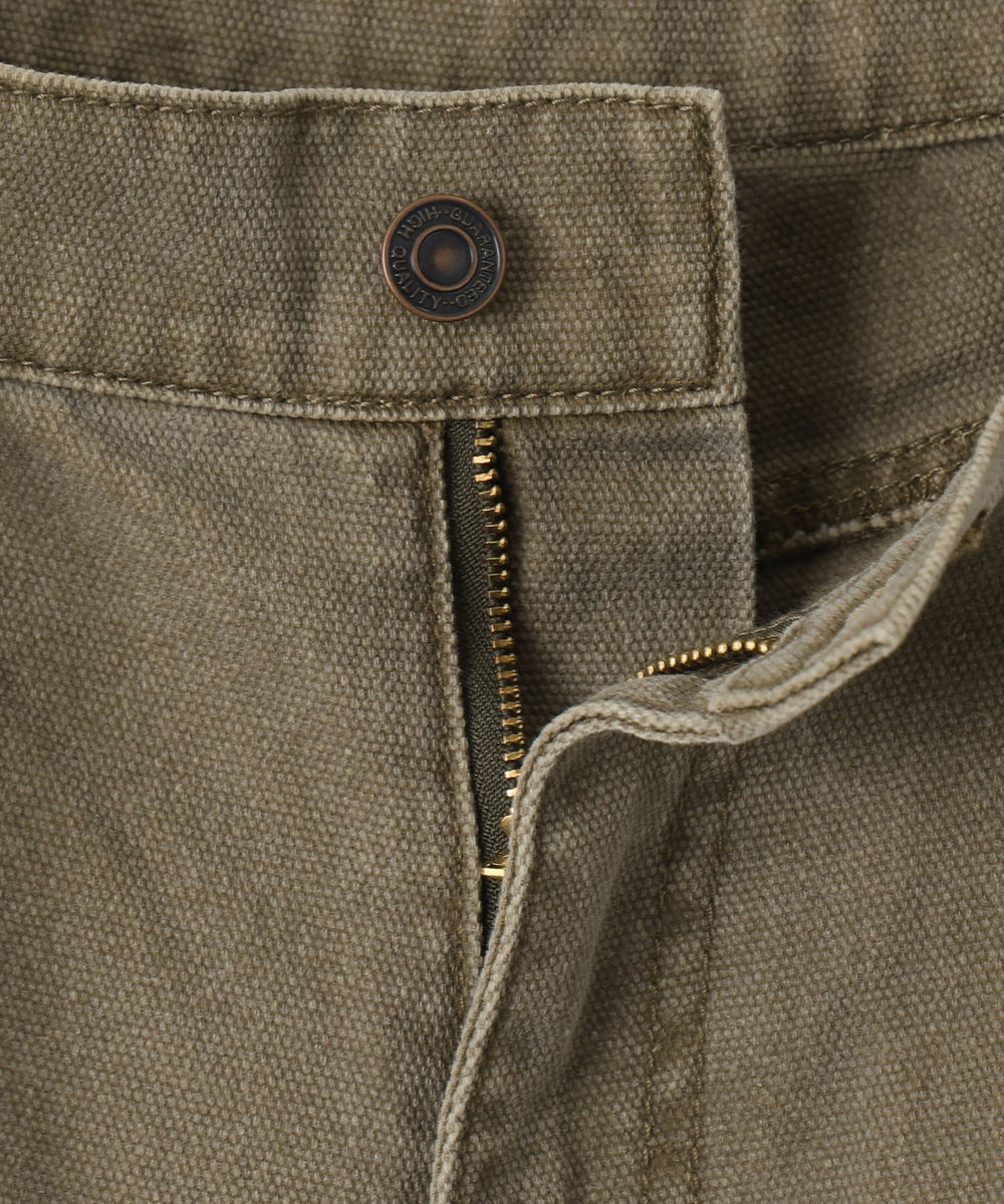 ヴィンテージウォッシュダックダブルニーバギーパンツ