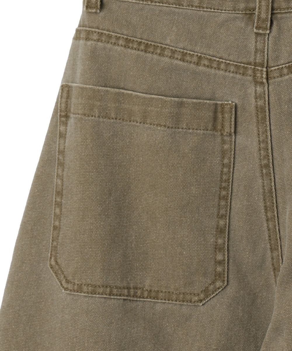 ヴィンテージウォッシュダックダブルニーバギーパンツ