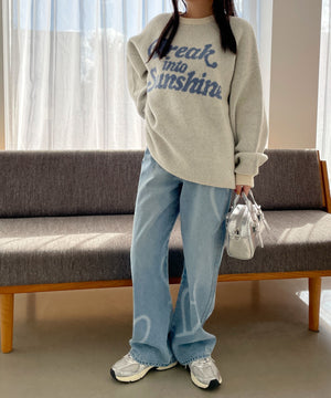 デニム淡　モデル:155cm M着用