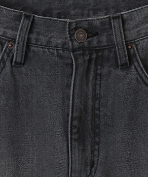 スプレーペイントストレートデニムパンツ