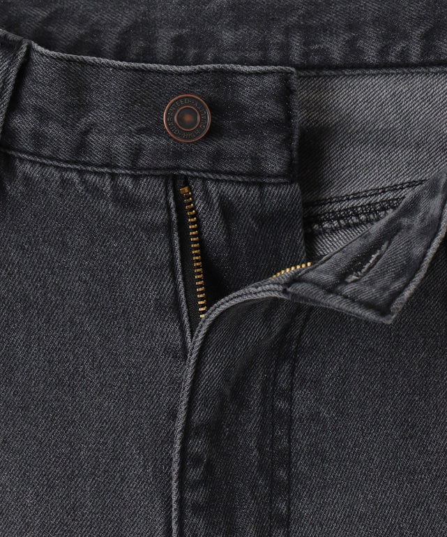 スプレーペイントストレートデニムパンツ