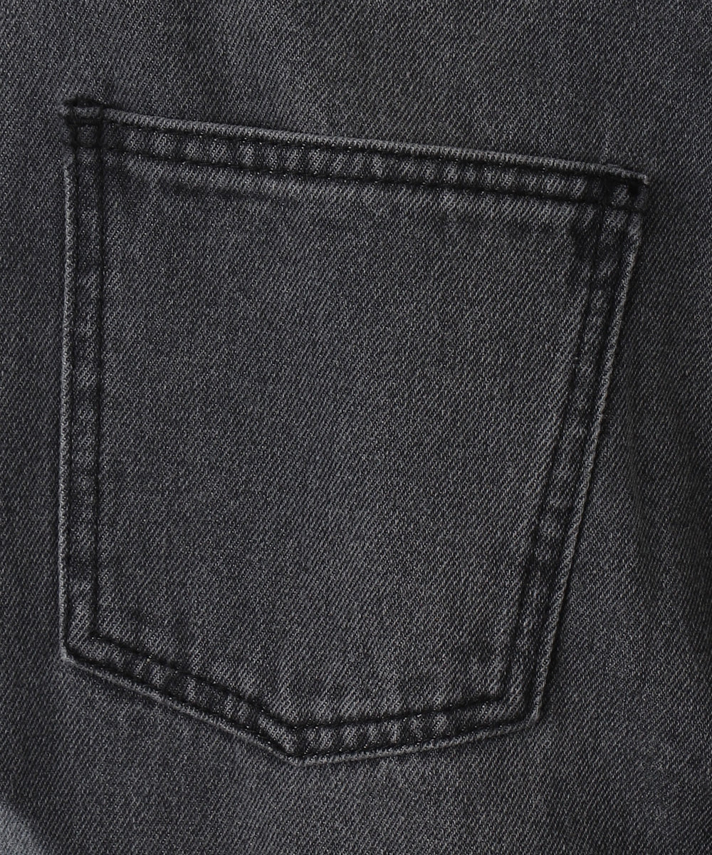 スプレーペイントストレートデニムパンツ