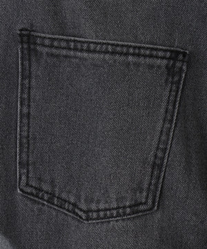 スプレーペイントストレートデニムパンツ