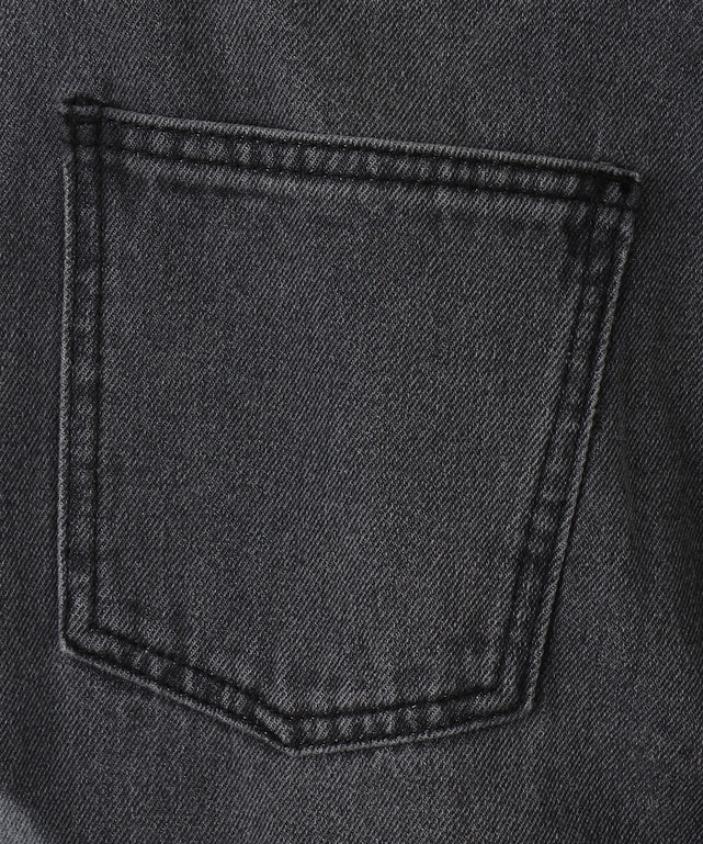 スプレーペイントストレートデニムパンツ