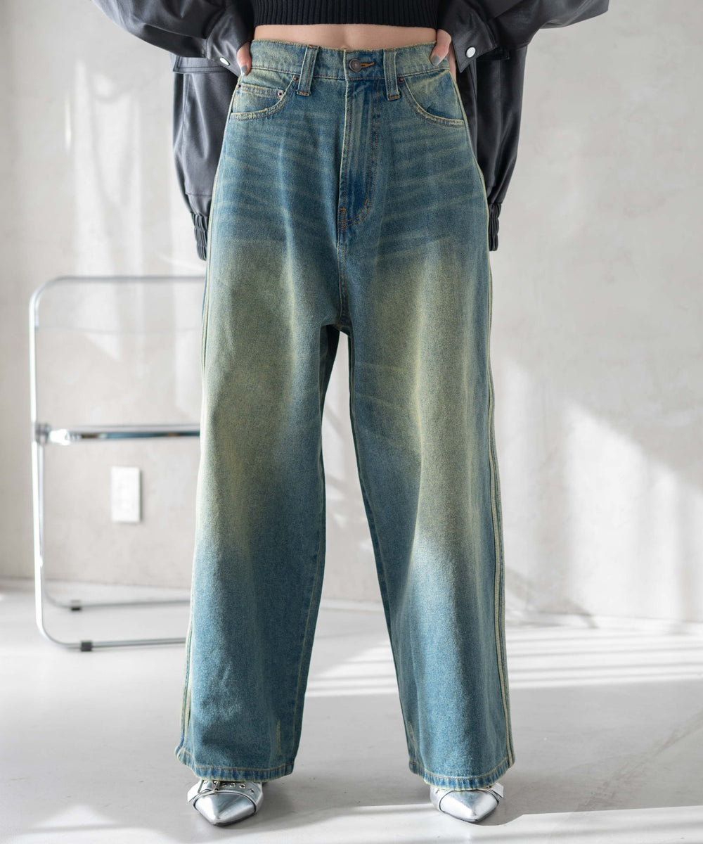 デニム中濃加工 モデル：161cm M着用