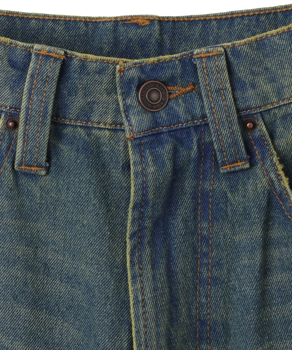 サイドラインワイドデニムパンツ