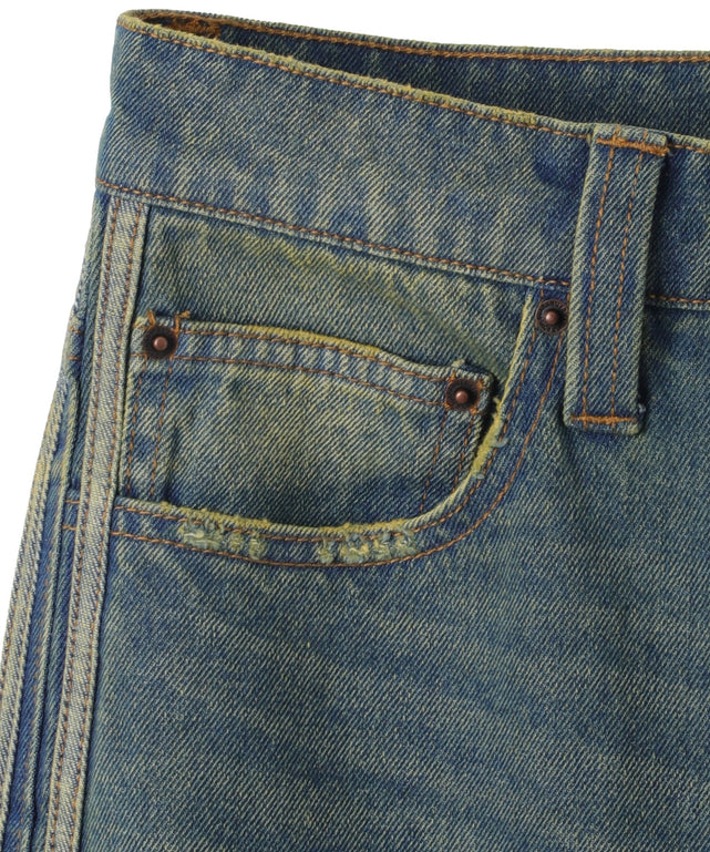 サイドラインワイドデニムパンツ