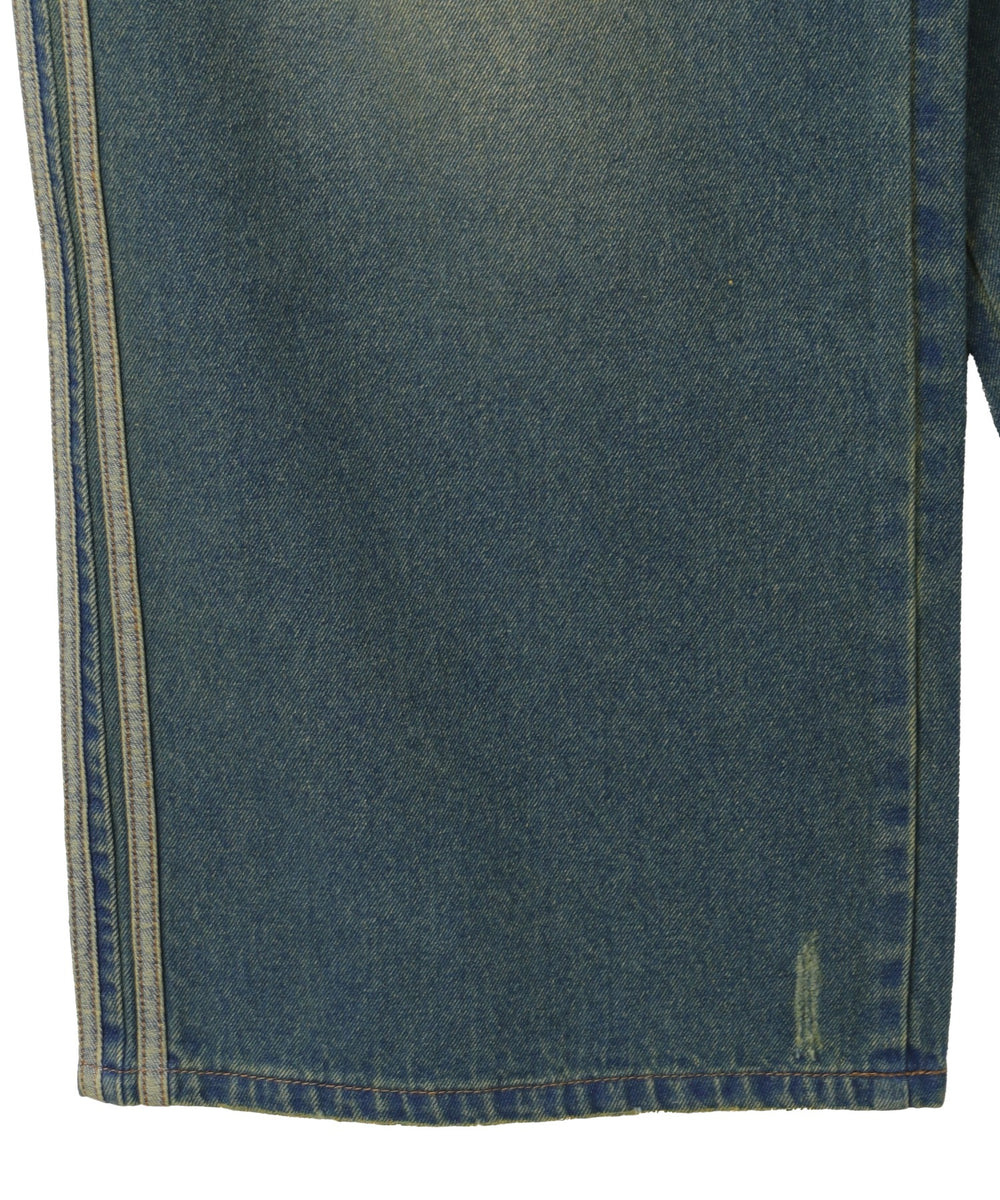 サイドラインワイドデニムパンツ