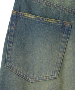 サイドラインワイドデニムパンツ