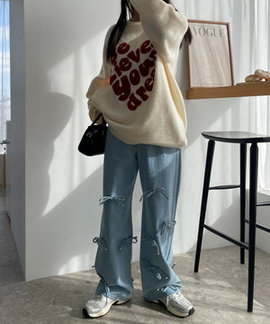 インディゴ淡色　モデル:155cm M着用