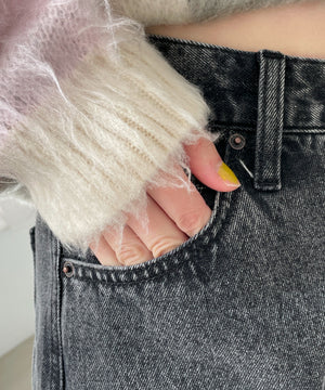 リボンストレートデニムパンツ