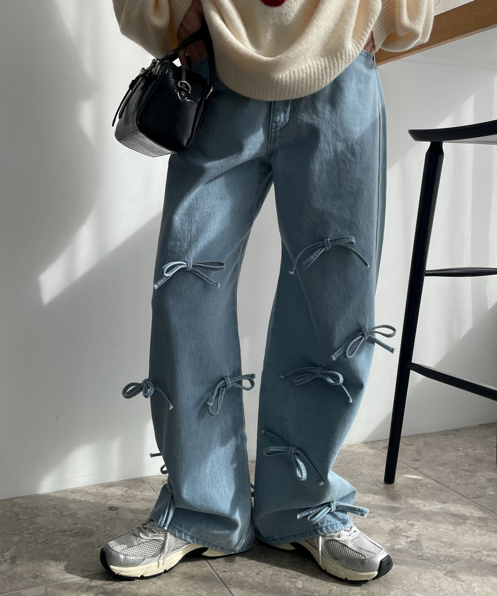 インディゴ淡色　モデル:155cm M着用