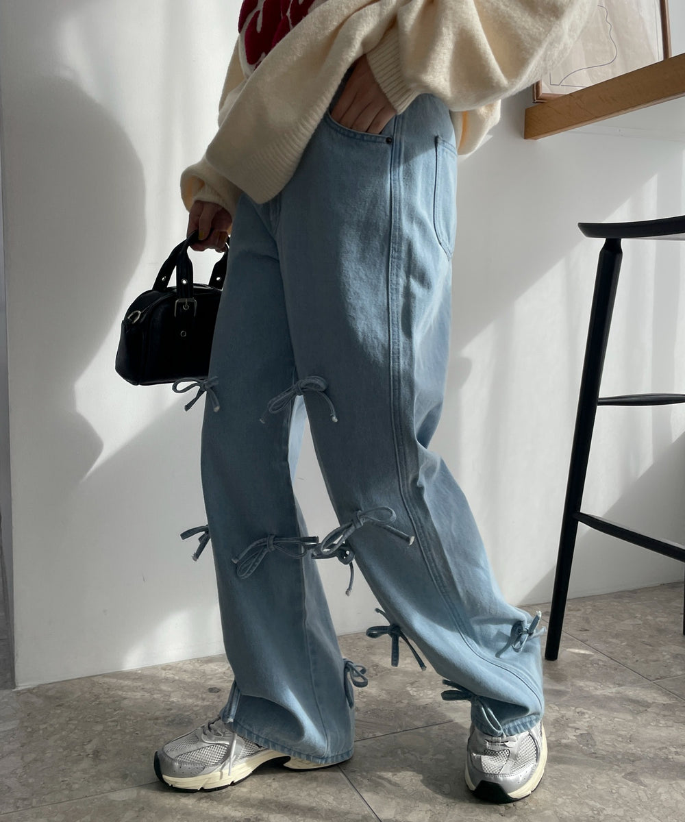 インディゴ淡色　モデル:155cm M着用