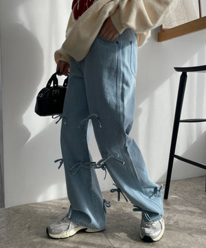 インディゴ淡色　モデル:155cm M着用