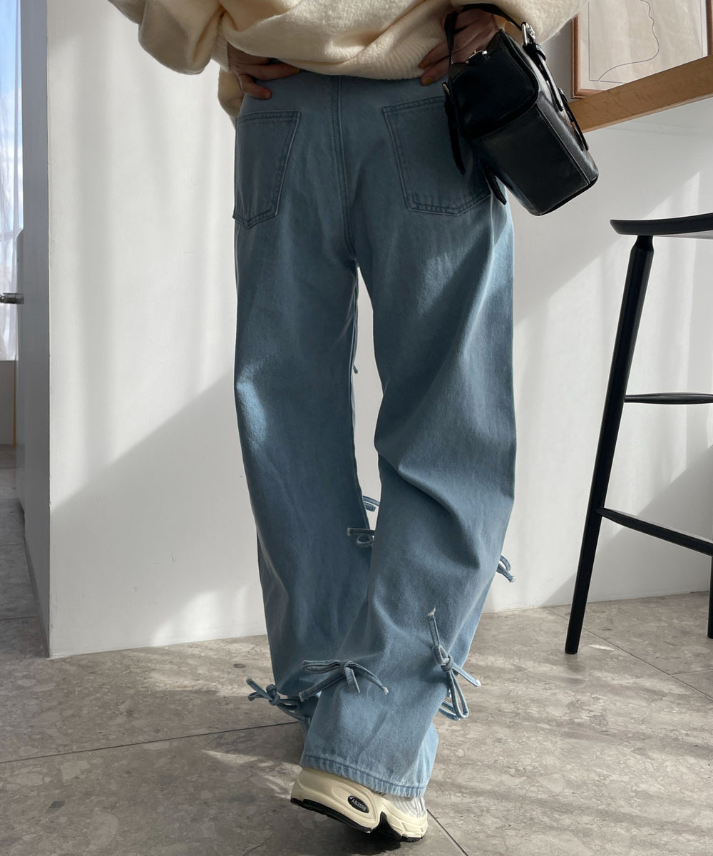 インディゴ淡色　モデル:155cm M着用