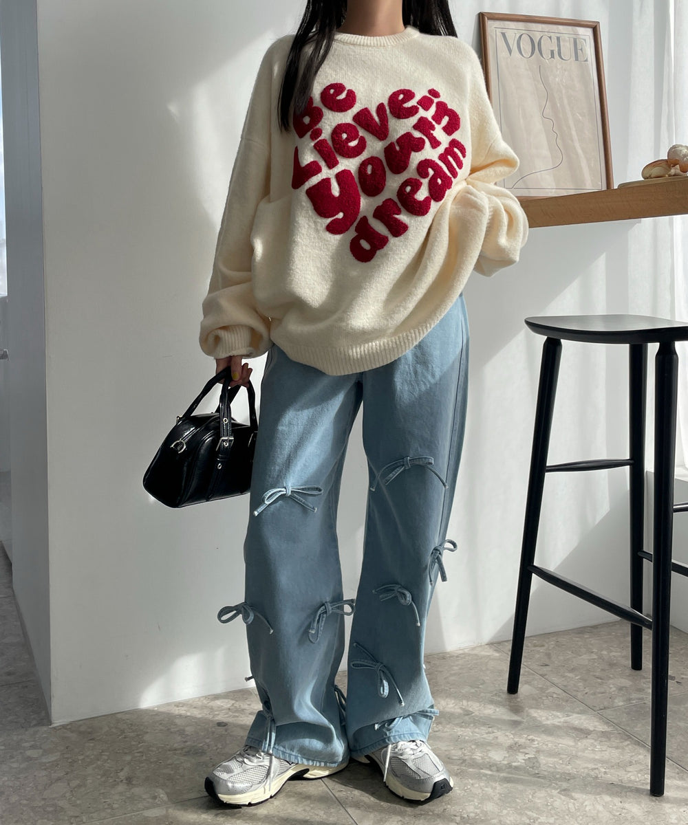 インディゴ淡色　モデル:155cm M着用