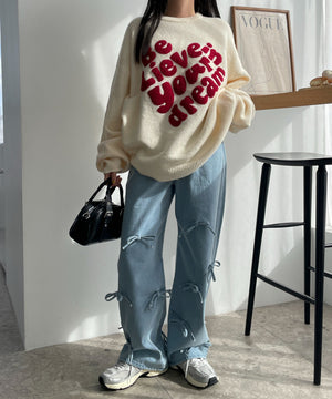 インディゴ淡色　モデル:155cm M着用