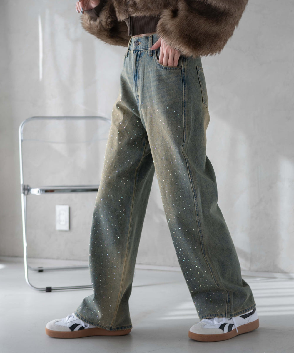 デニム淡加工 モデル：161cm M着用