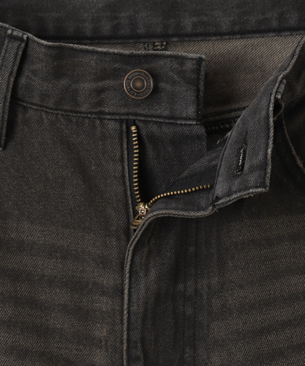 ラインストーンストレートデニムパンツ