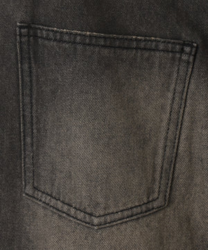 ラインストーンストレートデニムパンツ