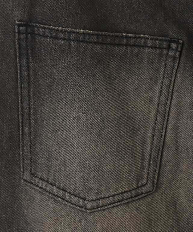 ラインストーンストレートデニムパンツ