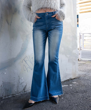 デニム中濃　モデル:155cm M着用