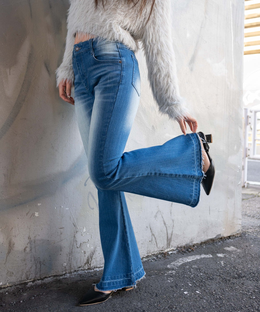 デニム中濃　モデル:155cm M着用