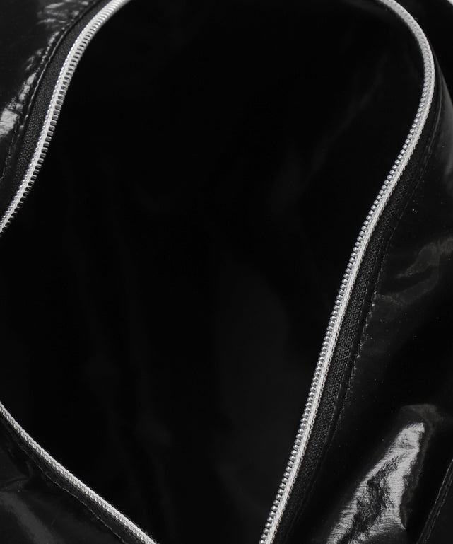 サテンリボンチャーム付きボストンバッグ