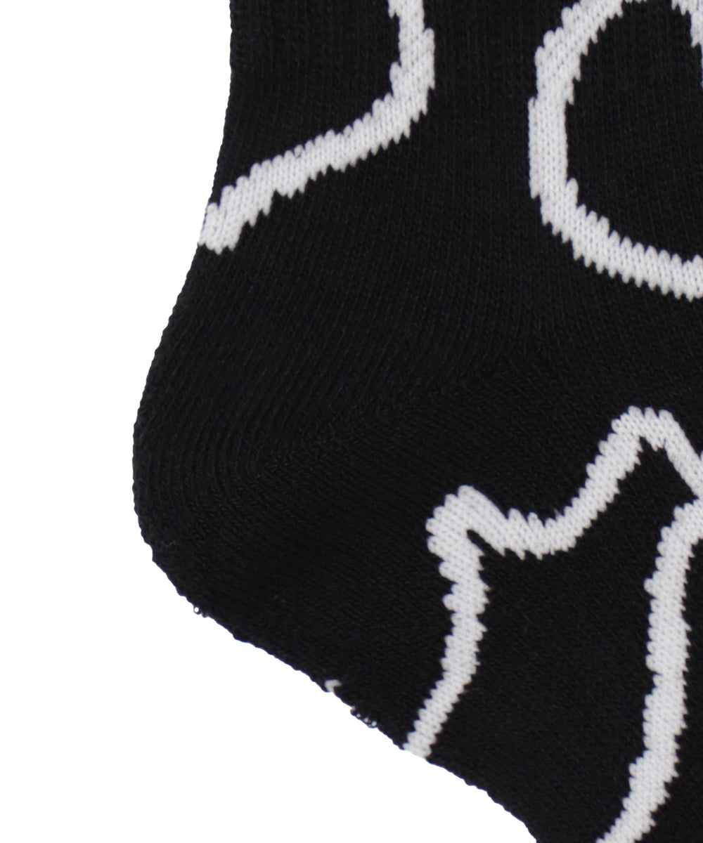 ニュアンスリブ底パイルクルーソックス(23-25cm)