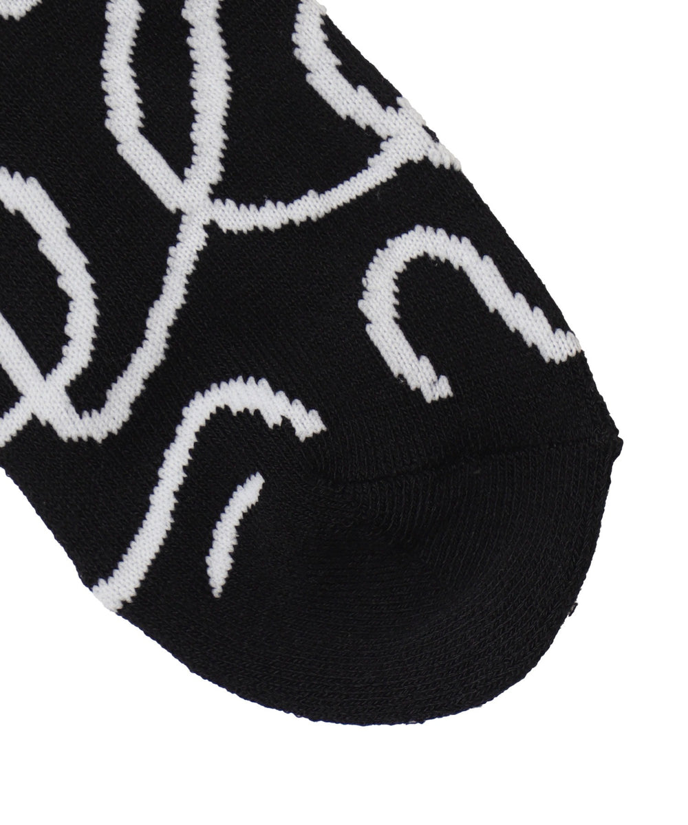 ニュアンスリブ底パイルクルーソックス(23-25cm)