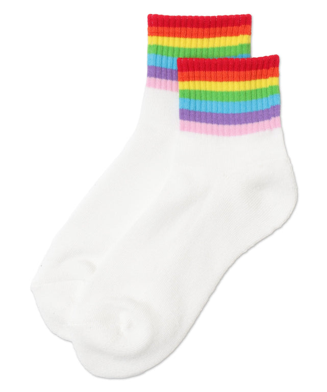レインボーアンクルパイルソックス(23-25cm)