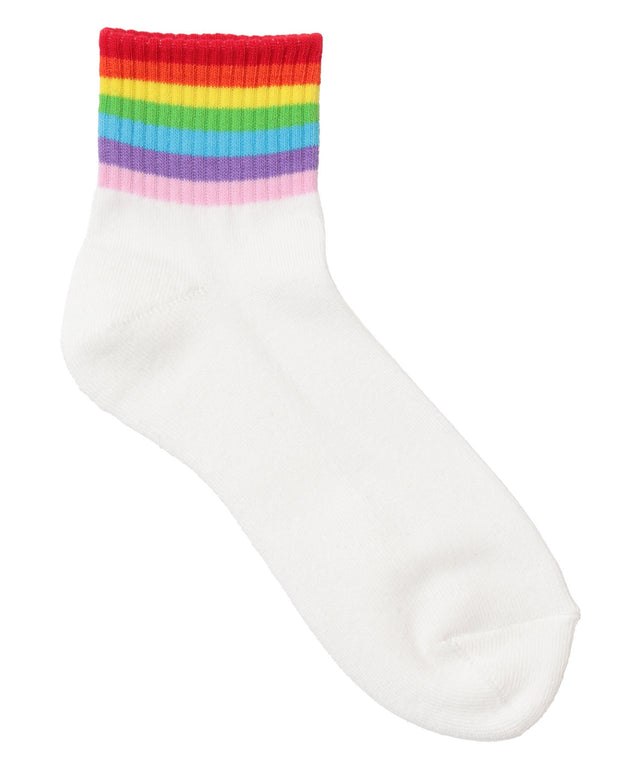 レインボーアンクルパイルソックス(23-25cm)