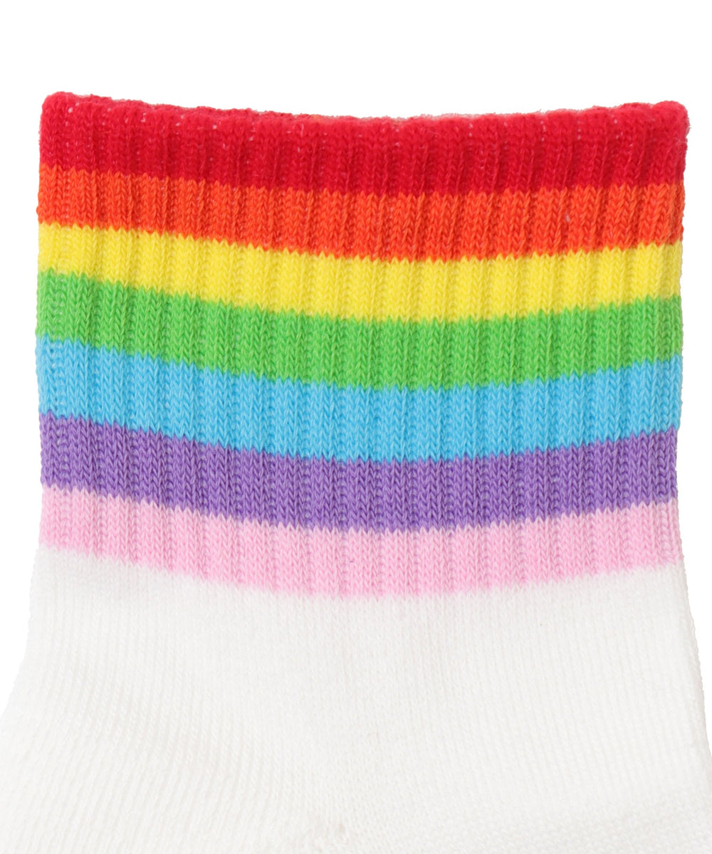 レインボーアンクルパイルソックス(23-25cm)