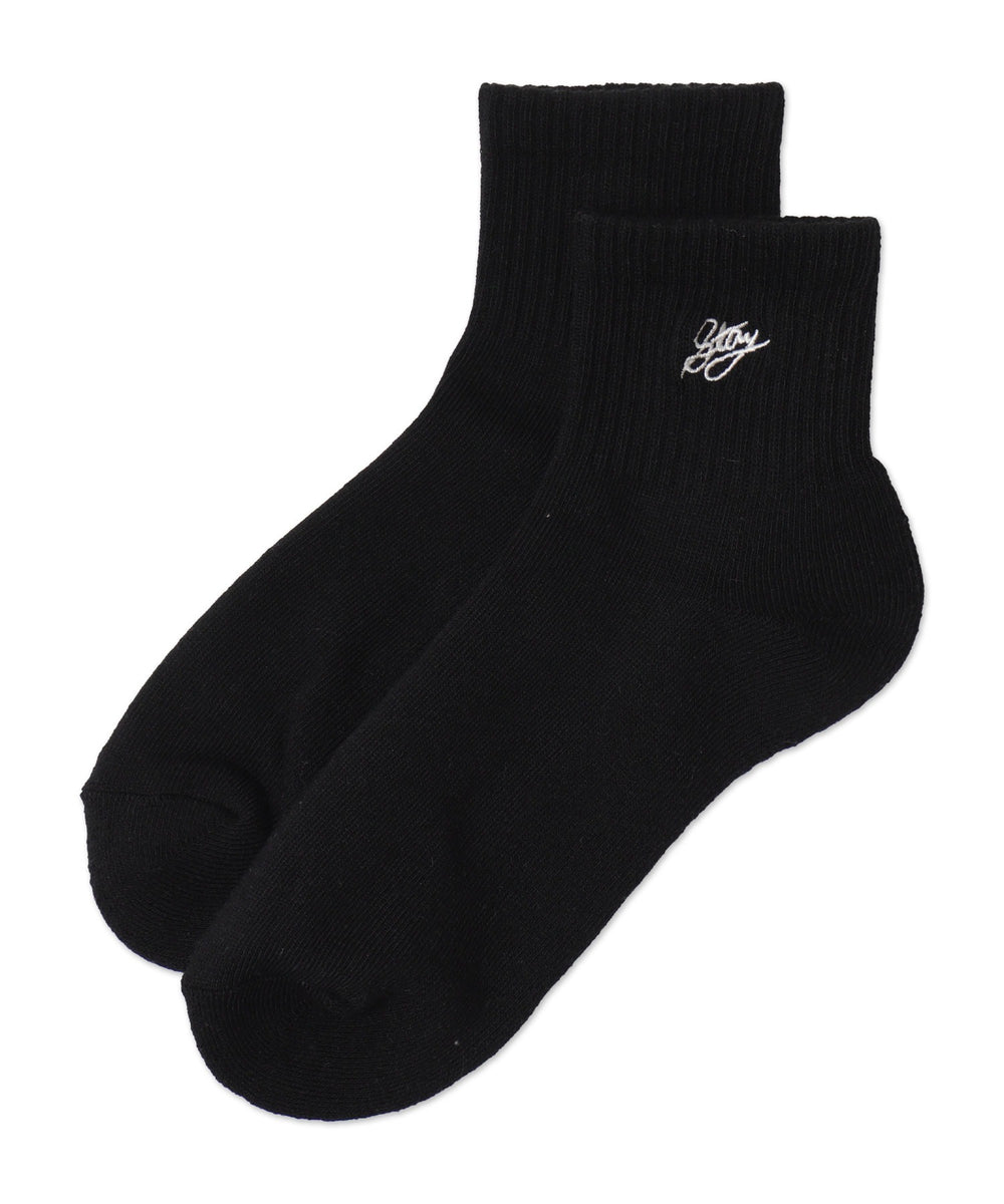 カラーロゴ刺繍アンクルパイルソックス(23-25cm)