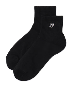 カラーロゴ刺繍アンクルパイルソックス(23-25cm)