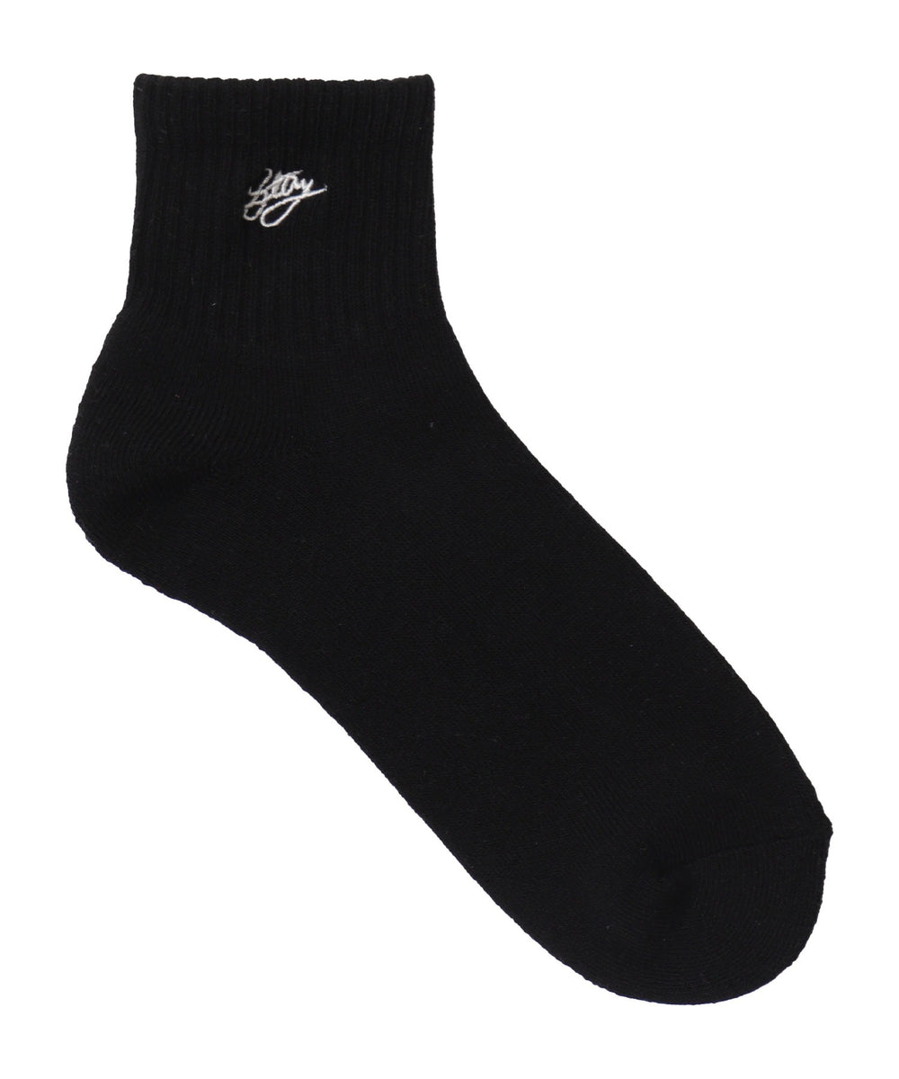 カラーロゴ刺繍アンクルパイルソックス(23-25cm)
