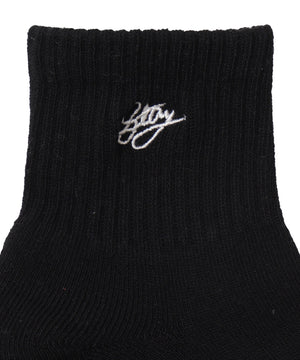 カラーロゴ刺繍アンクルパイルソックス(23-25cm)