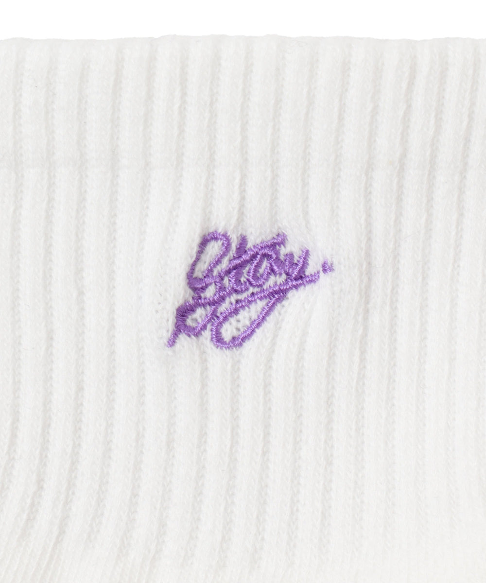 カラーロゴ刺繍アンクルパイルソックス(23-25cm)