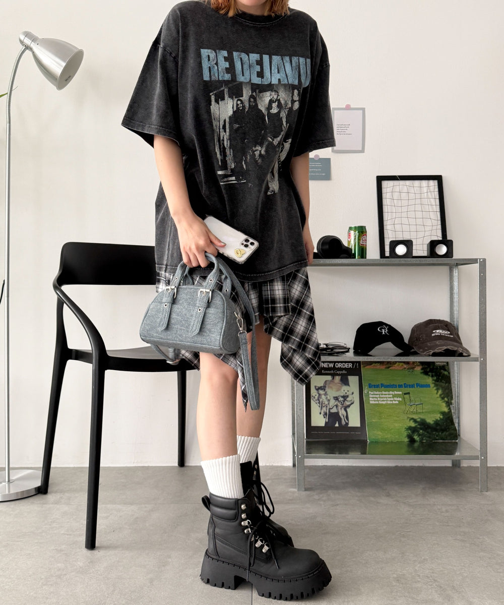 デニム風PUブルー（ブルーその他）