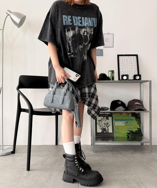 デニム風PUブルー（ブルーその他）