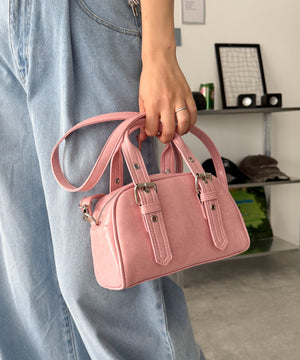 ハトメハンドルミニボストンショルダー